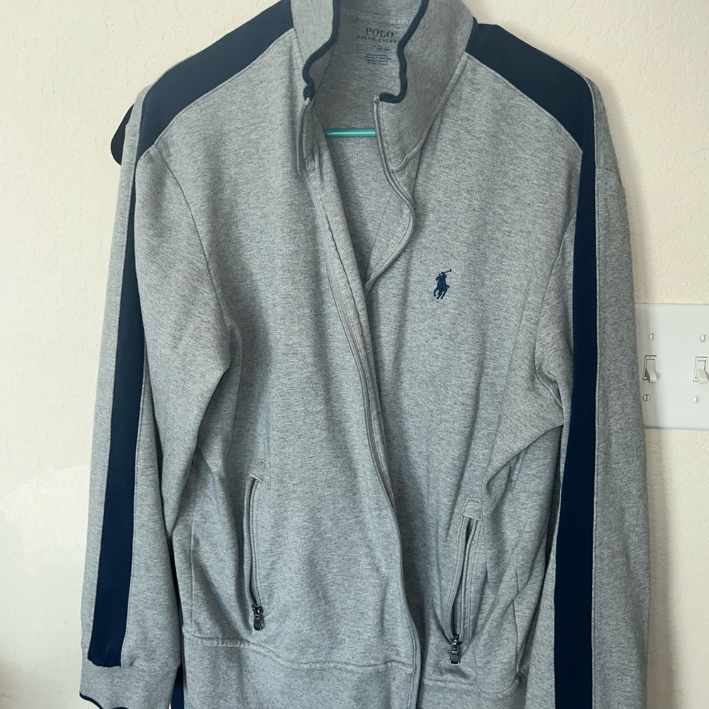 Men's Gray and blue Polo tracksuit